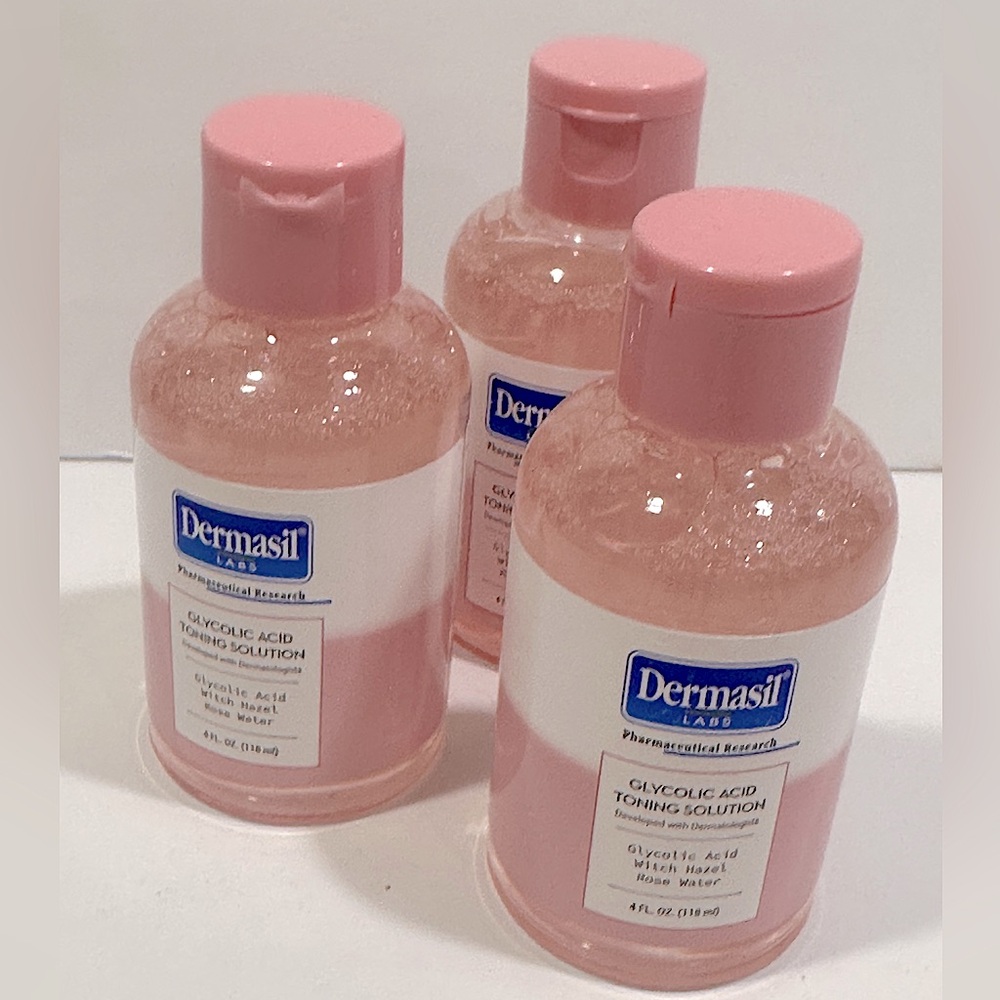 Set of 3 Dermasil Glycolic Acid Toning Solution